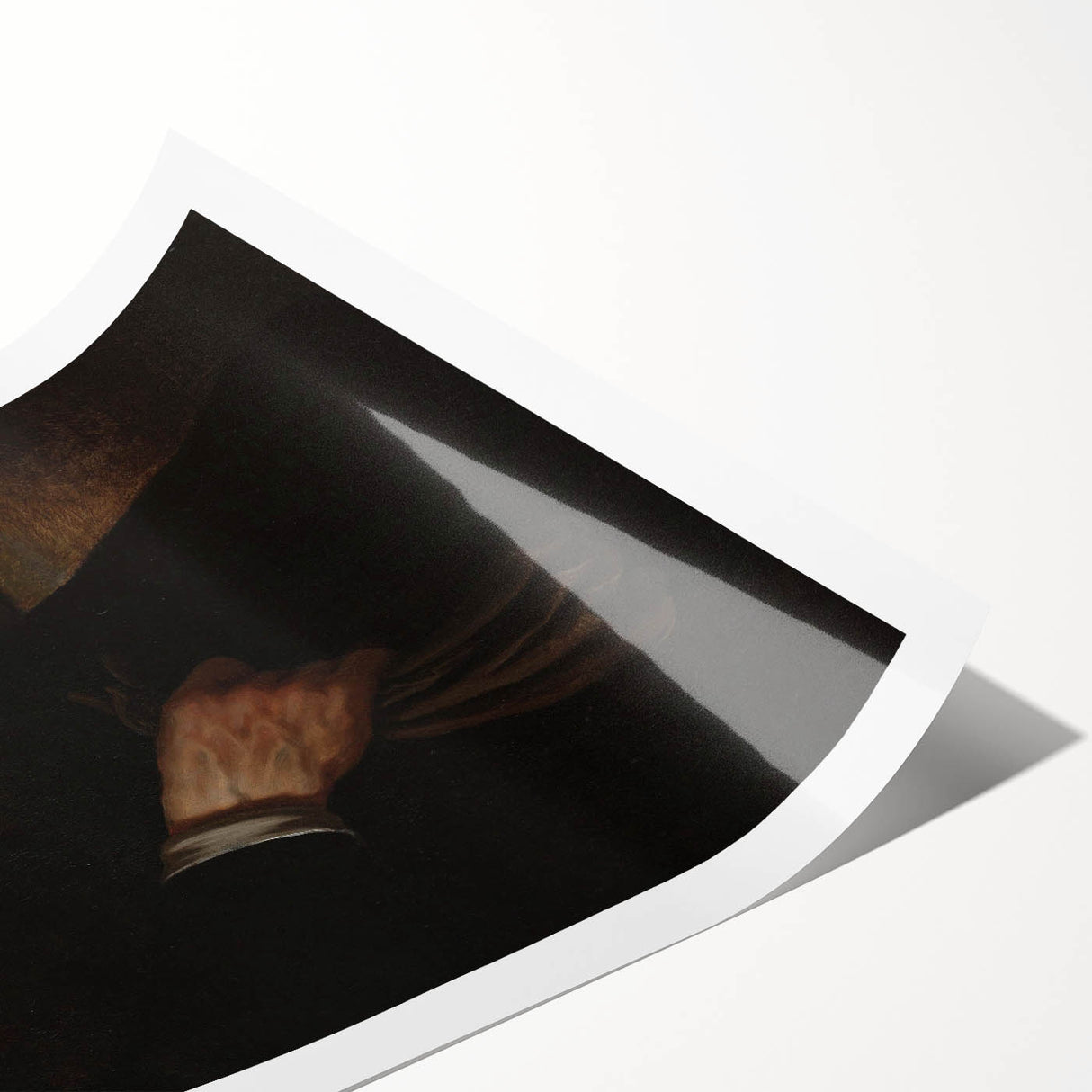 Dark Academia Portrait Detail Wall Art | Vintage Gothic Hands and Scroll