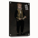 Dark Academia Wall Art - Elegant Vintage Portrait of a Boy in Formal Attire