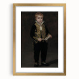 Dark Academia Wall Art - Elegant Vintage Portrait of a Boy in Formal Attire