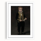 Dark Academia Wall Art - Elegant Vintage Portrait of a Boy in Formal Attire