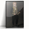 Dark Academia Wall Art - Elegant Vintage Portrait of a Boy in Formal Attire