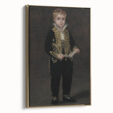 Dark Academia Wall Art - Elegant Vintage Portrait of a Boy in Formal Attire