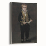 Dark Academia Wall Art - Elegant Vintage Portrait of a Boy in Formal Attire