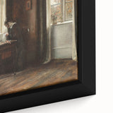 Dark Academia Wall Art - Vintage Gothic Scene of Woman in Quiet Reflection