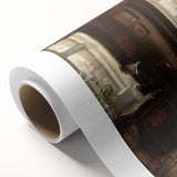 Dark Academia Wall Art - Vintage Gothic Scene of Woman in Quiet Reflection