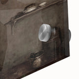 Dark Academia Wall Art – Rustic Interior with Shadowy Kitchen Scene