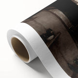 Dark Academia Wall Art – Rustic Interior with Shadowy Kitchen Scene