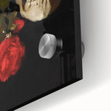 Dark Academia Wall Art - Gothic Skull and Roses with Vintage Elegance