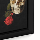 Dark Academia Wall Art - Gothic Skull and Roses with Vintage Elegance