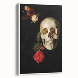 Dark Academia Wall Art - Gothic Skull and Roses with Vintage Elegance
