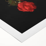 Dark Academia Wall Art - Gothic Skull and Roses with Vintage Elegance