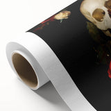 Dark Academia Wall Art - Gothic Skull and Roses with Vintage Elegance
