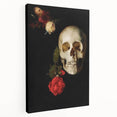 Dark Academia Wall Art - Gothic Skull and Roses with Vintage Elegance