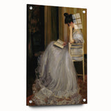 Dark Academia Wall Art - Elegant Vintage Portrait of Woman Reading