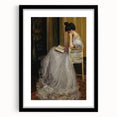 Dark Academia Wall Art - Elegant Vintage Portrait of Woman Reading