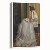 Dark Academia Wall Art - Elegant Vintage Portrait of Woman Reading