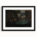 Moody Candlelit Dining Room – Dark Academia Wall Art, Gothic Art Decor