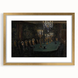 Moody Candlelit Dining Room – Dark Academia Wall Art, Gothic Art Decor