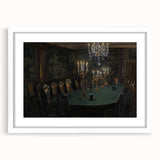 Moody Candlelit Dining Room – Dark Academia Wall Art, Gothic Art Decor