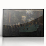 Moody Candlelit Dining Room – Dark Academia Wall Art, Gothic Art Decor