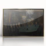 Moody Candlelit Dining Room – Dark Academia Wall Art, Gothic Art Decor