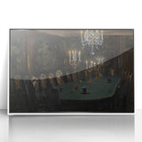 Moody Candlelit Dining Room – Dark Academia Wall Art, Gothic Art Decor