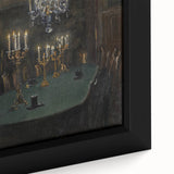 Moody Candlelit Dining Room – Dark Academia Wall Art, Gothic Art Decor