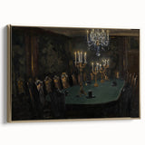 Moody Candlelit Dining Room – Dark Academia Wall Art, Gothic Art Decor