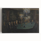 Moody Candlelit Dining Room – Dark Academia Wall Art, Gothic Art Decor