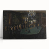 Moody Candlelit Dining Room – Dark Academia Wall Art, Gothic Art Decor