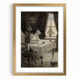 Dark Academia Wall Art - Atmospheric Writing Scene for Moody Decor