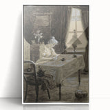Dark Academia Wall Art - Atmospheric Writing Scene for Moody Decor