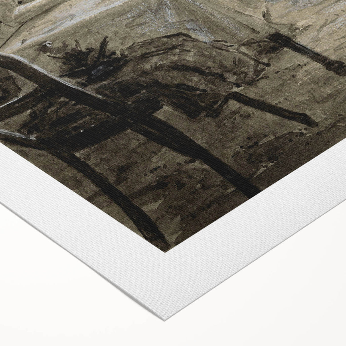 Dark Academia Wall Art - Atmospheric Writing Scene for Moody Decor
