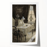 Dark Academia Wall Art - Atmospheric Writing Scene for Moody Decor