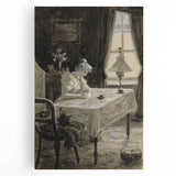 Dark Academia Wall Art - Atmospheric Writing Scene for Moody Decor