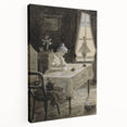 Dark Academia Wall Art - Atmospheric Writing Scene for Moody Decor