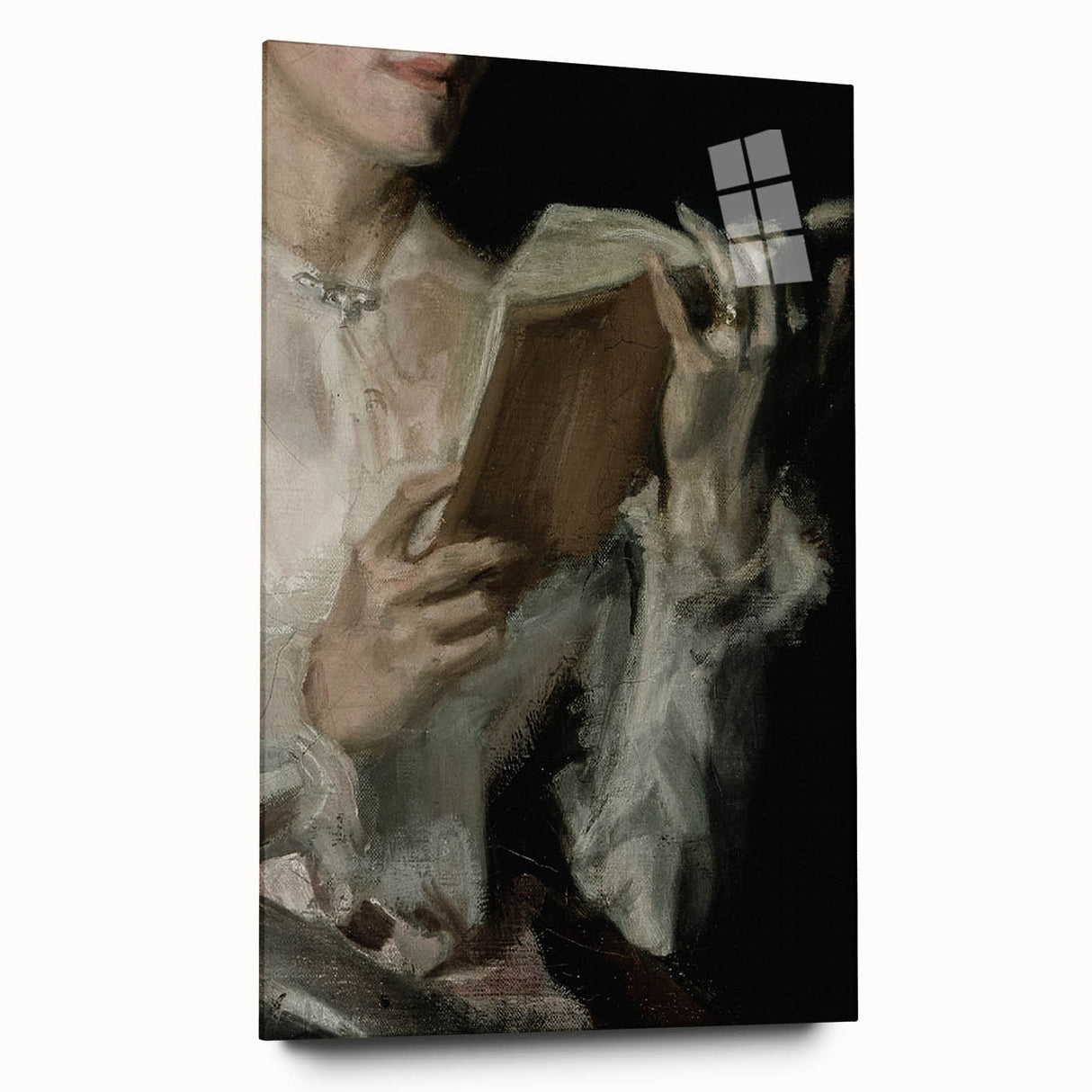 Dark Academia Wall Art - Classic Literature Reading Scene for Decor