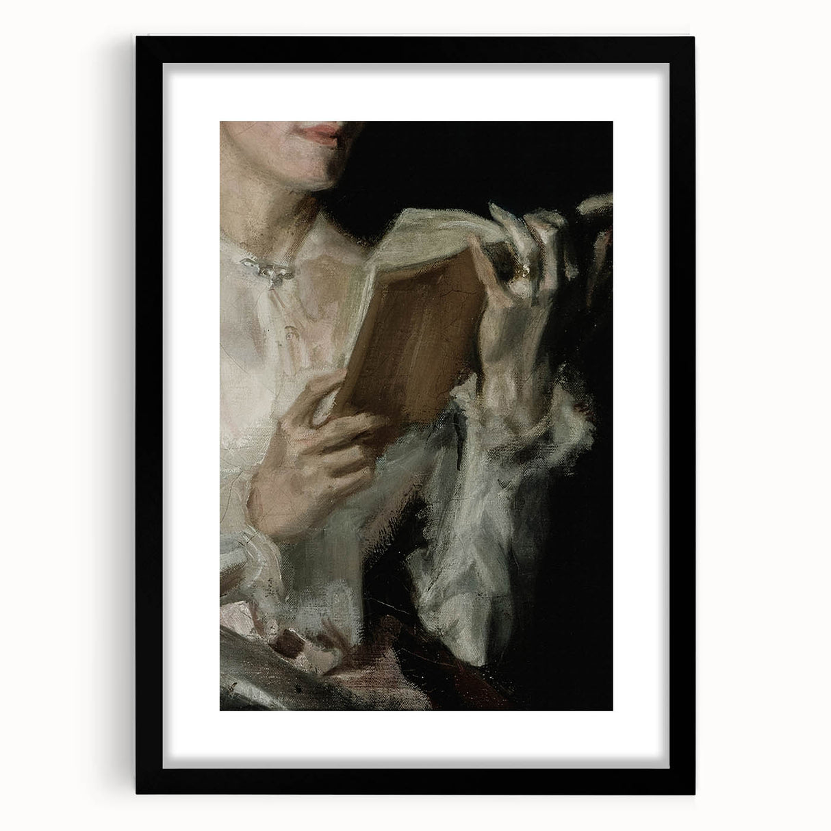 Dark Academia Wall Art - Classic Literature Reading Scene for Decor