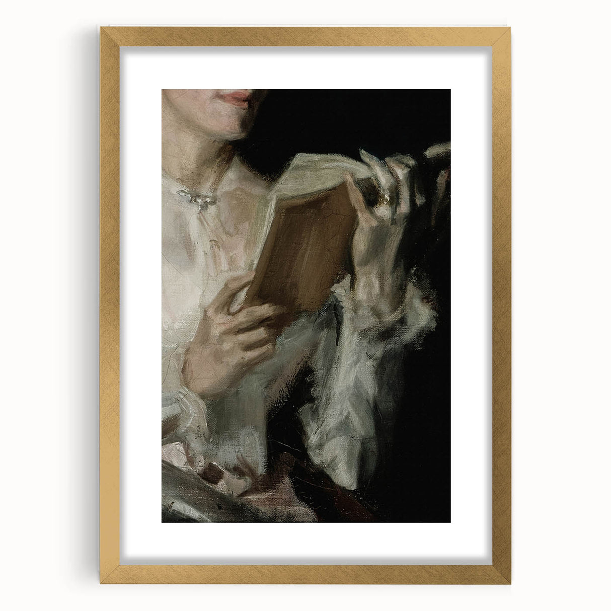 Dark Academia Wall Art - Classic Literature Reading Scene for Decor