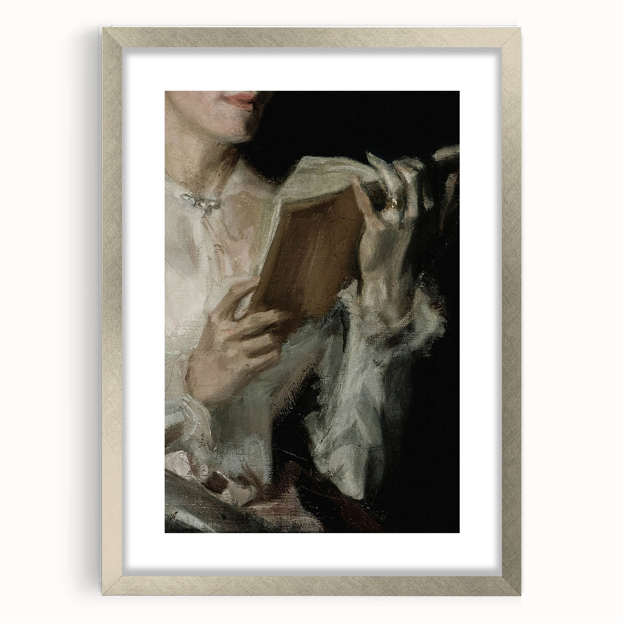 Dark Academia Wall Art - Classic Literature Reading Scene for Decor