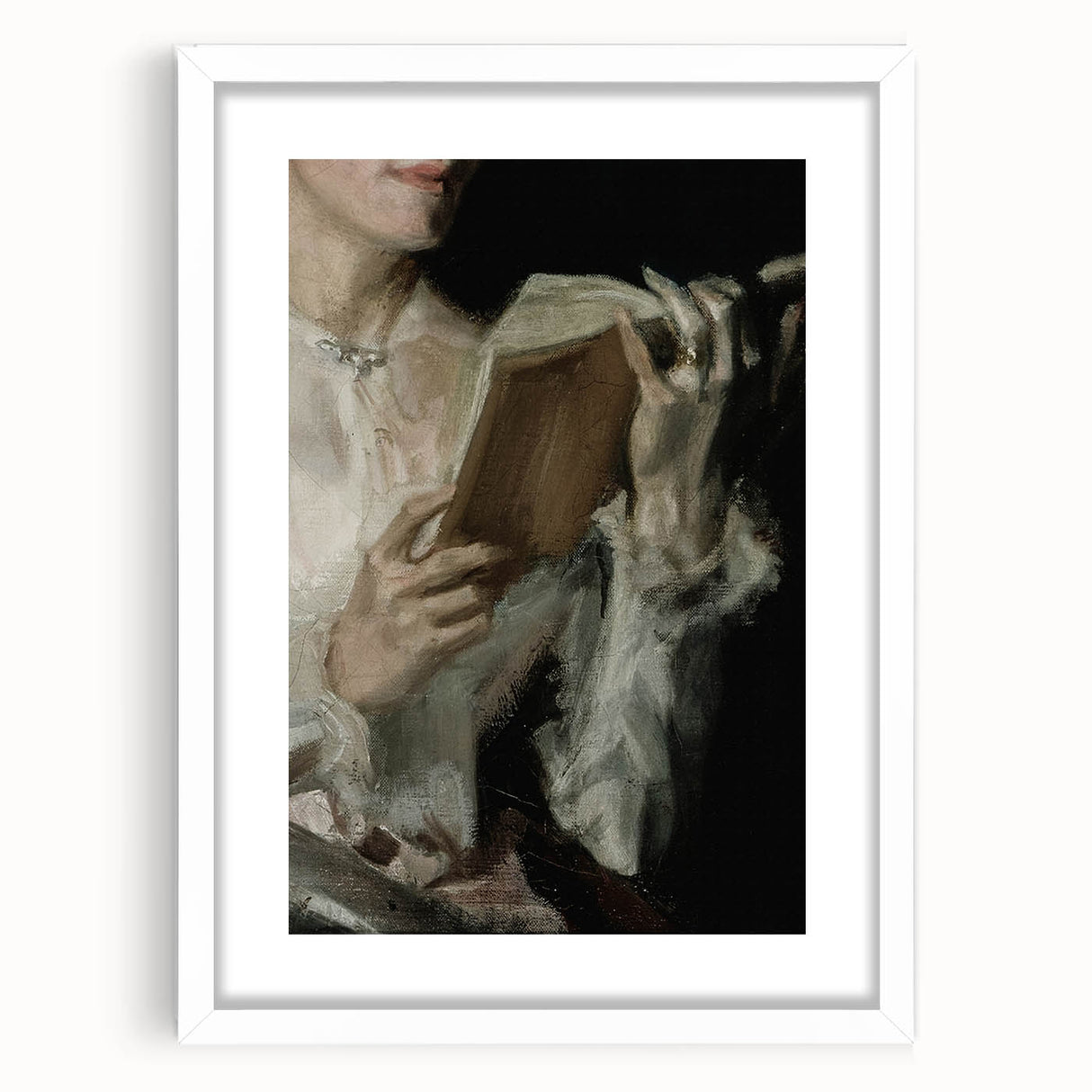 Dark Academia Wall Art - Classic Literature Reading Scene for Decor