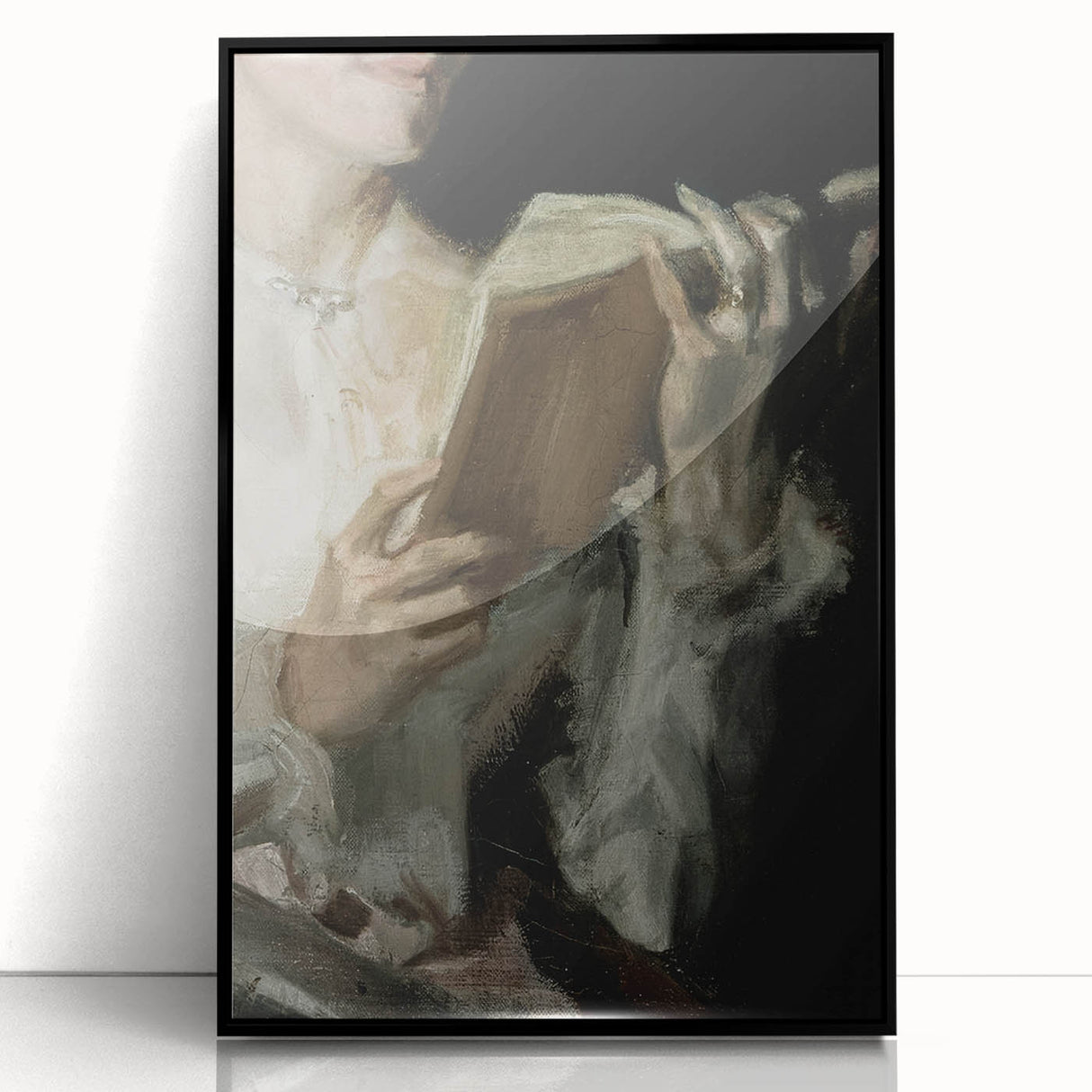 Dark Academia Wall Art - Classic Literature Reading Scene for Decor