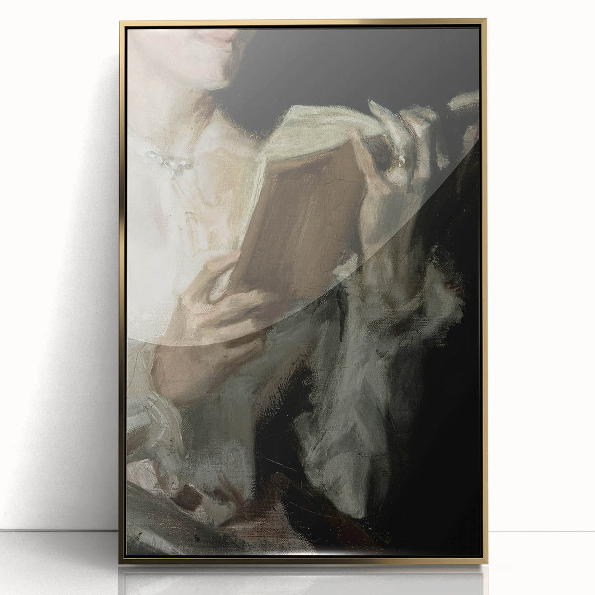 Dark Academia Wall Art - Classic Literature Reading Scene for Decor