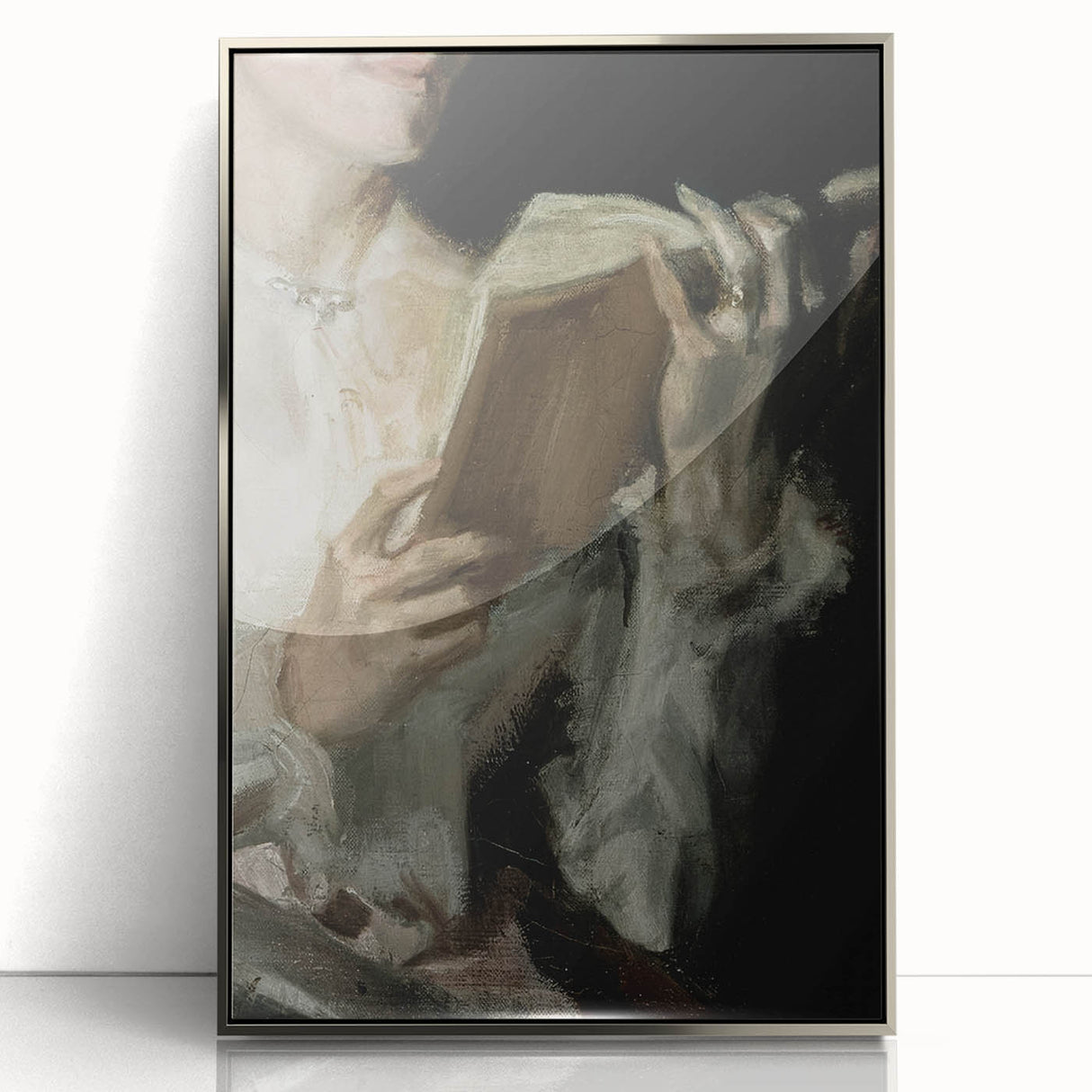 Dark Academia Wall Art - Classic Literature Reading Scene for Decor