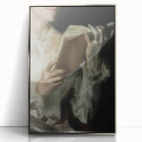 Dark Academia Wall Art - Classic Literature Reading Scene for Decor