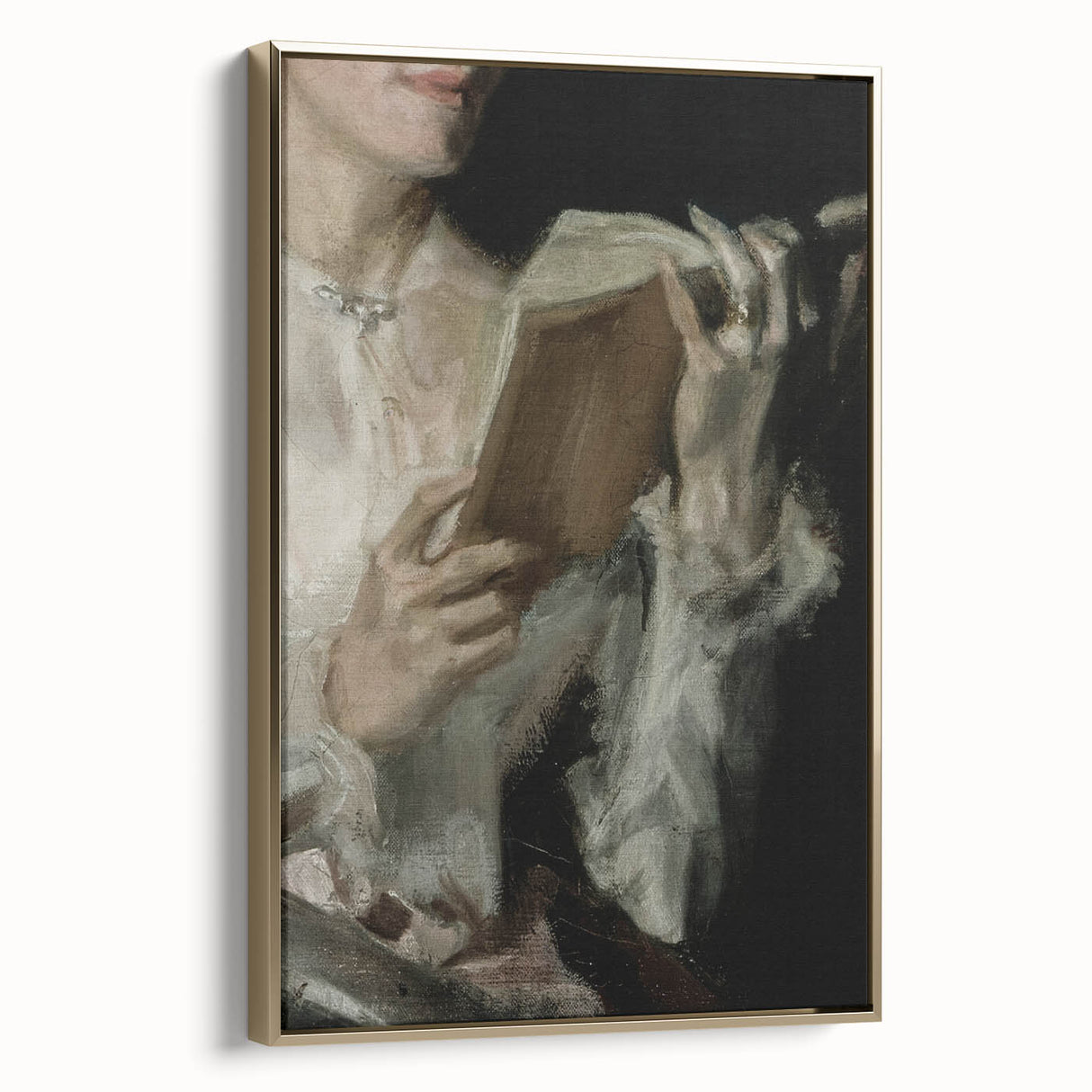 Dark Academia Wall Art - Classic Literature Reading Scene for Decor