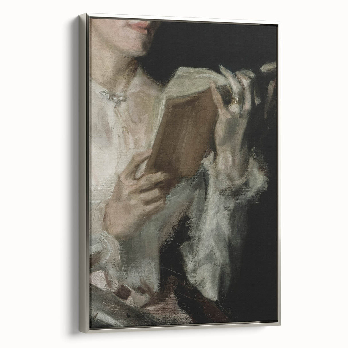 Dark Academia Wall Art - Classic Literature Reading Scene for Decor