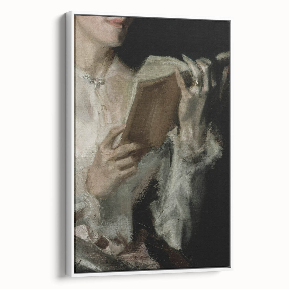 Dark Academia Wall Art - Classic Literature Reading Scene for Decor