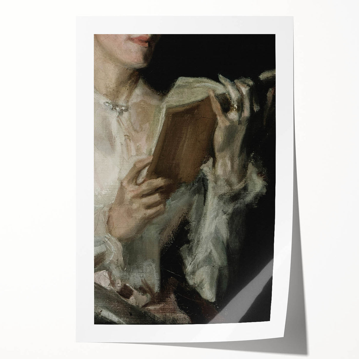 Dark Academia Wall Art - Classic Literature Reading Scene for Decor