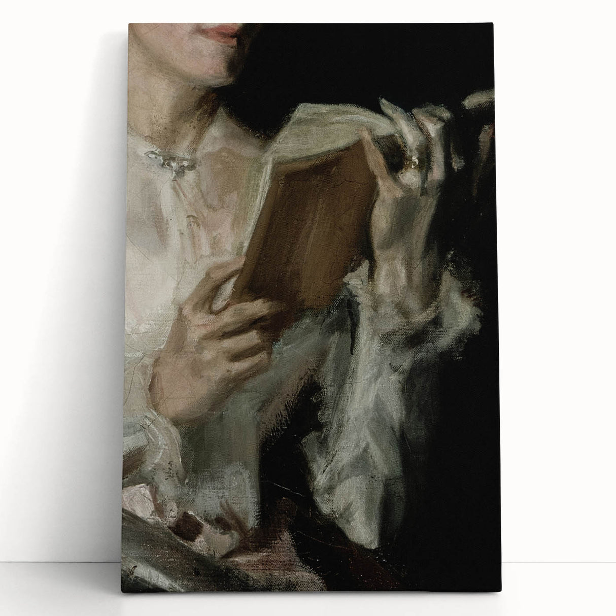 Dark Academia Wall Art - Classic Literature Reading Scene for Decor